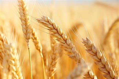 Espikelets De Trigo Dorado En El Campo Maduro Grandes Orejas Doradas De