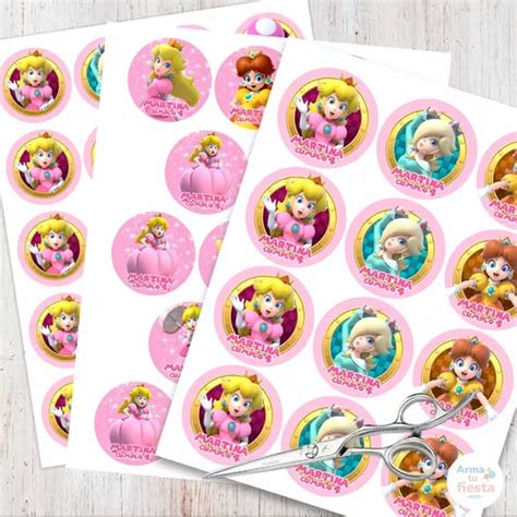 Kit Imprimible Princesa Peach Mario Bros Texto Editable En Venta En