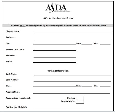 Easily Editable Ach Form Templates In Ms Word Day To Day Email