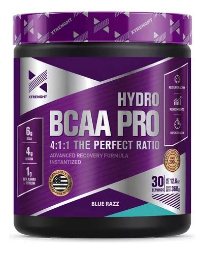 Suplemento En Polvo Xtrenght Nutrition Hydro Bcaa Pro Sabor Blue Razz