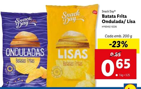 Promoção Batata Frita Ondulada Lisa 200g em Lidl