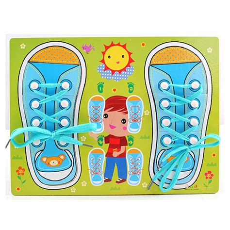 Shoelace Threading Teaching Toys Learn To Tie Shoelaces Toy Kids