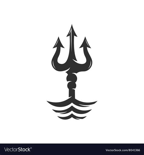 Trident On The Waves Vector Logo Stock Vector Download A Free