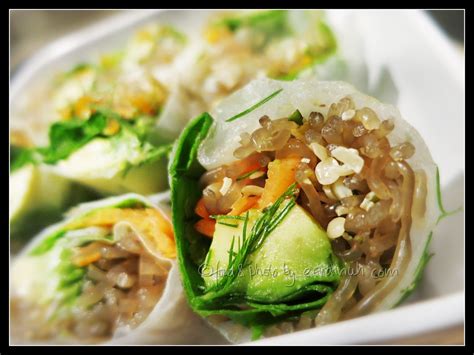 Rice Paper Rolls W Green Tea Kelp Noodles Vegan And Almost Raw