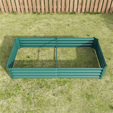 Raised Garden Bed Outdoor, 6×3×1ft , Metal Raised Rectangle Planter