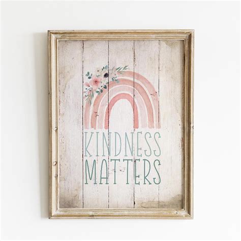 Free Printable Kindness Matters Wall Art - The Cottage Market