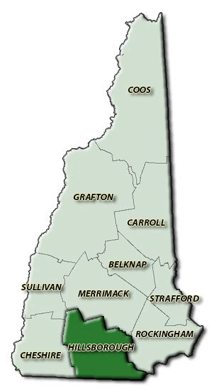 Nh Counties And Towns Map Maping Resources