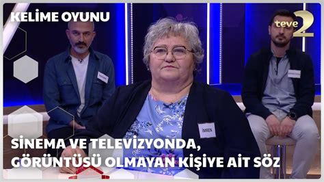 Sinema Ve Televizyonda Görüntüsü Olmayan Kişiye Ait Söz Kelime Oyunu