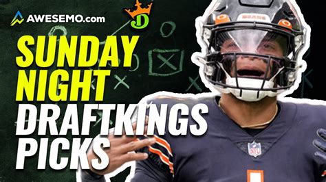 Draftkings Nfl Sunday Night Football Week Showdown Picks Bears At