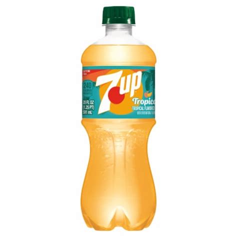 7up Tropical Caffeine Free Lemon Lime Mango Peach Soda Bottle 20 Fl Oz