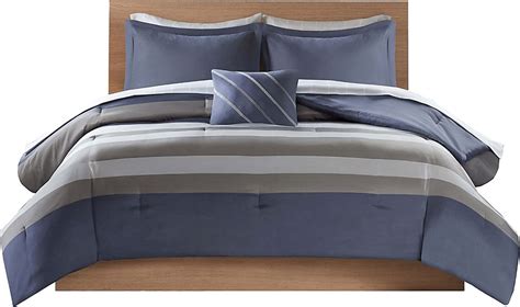 Ohara Blue Twin Comforter Set Rooms To Go