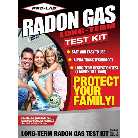 PRO LAB Long Term Radon Gas Test Kit RL116 The Home Depot