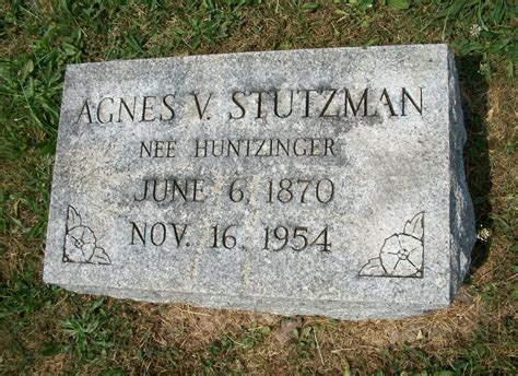 Agnes V Huntzinger Stutzman 1870 1954 Find A Grave Memorial