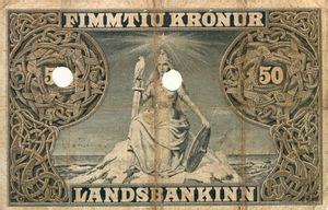 Banknote Kr Nur Iceland Laws Of And