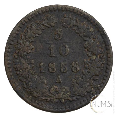 Austrian Empire 5 10 Kreuzer 1858 A Franz Joseph I Numizmatika