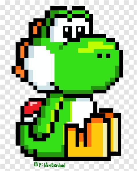 Mario Yoshi 8 Bit 16 Bit Pixel Art Yoshi S Island Super Advance 3