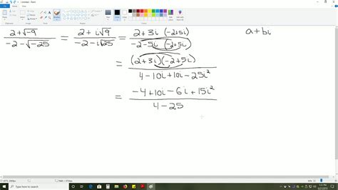 Precalculus Chapter 3 1 Dividing Complex Numbers Youtube