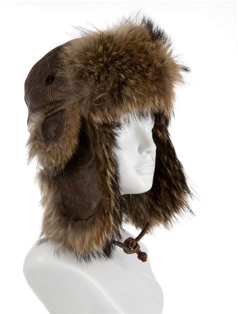 Crown Cap Leather Fur-Trimmed Trapper Hat - Mens Accessories ...