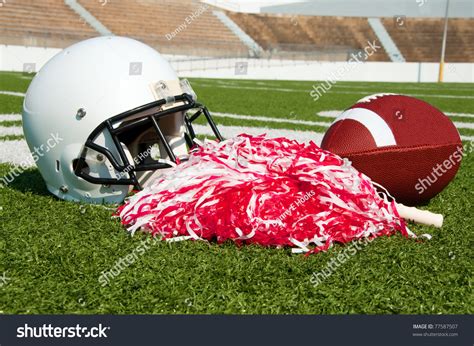 American Football Helmet Pom Poms On Stock Photo 77587507 Shutterstock