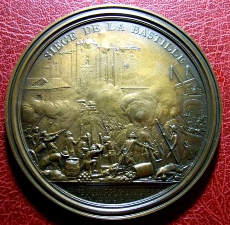 French Revolution Storming Of Bastille Juillet Medal Andrieu