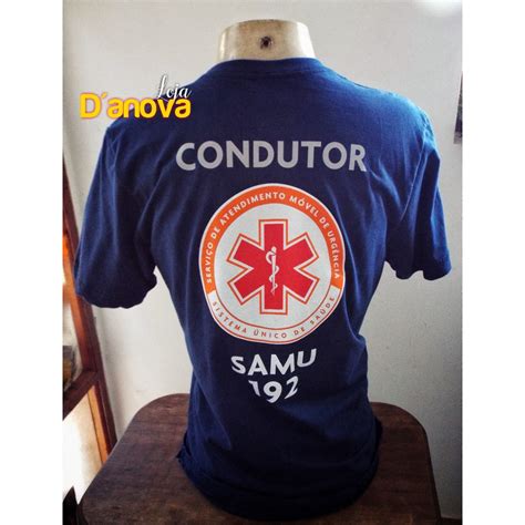 CAMISETA SAMU 192 CONDUTOR QRA Refletiva Shopee Brasil