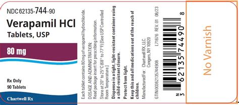 Verapamil Hydrochloride Tablets Usp Rx Only