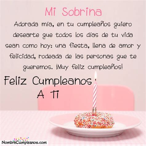 Feliz Cumplea Os Mi Sobrina Tartas Tarjetas Deseos