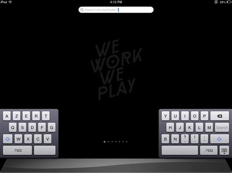 The iPad split keyboard issue | We Work We Play