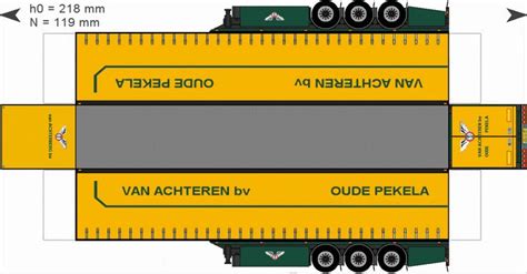 Paper Model Trucks And Trailers Trailer Achteren Acessórios Para