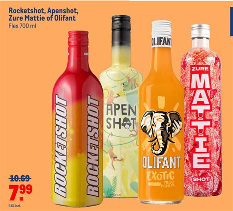 Rocketshot Apenshot Zure Mattie Of Olifant Ml Aanbieding Bij Makro