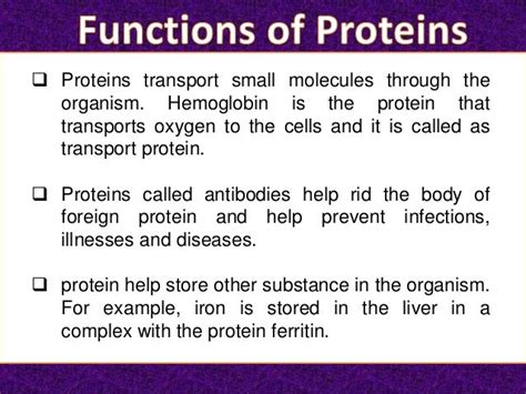 Protein Its Functions