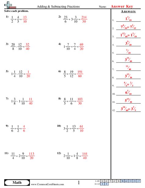 Adding Fractions With Unlike Denominators Free Worksheets Worksheets Library