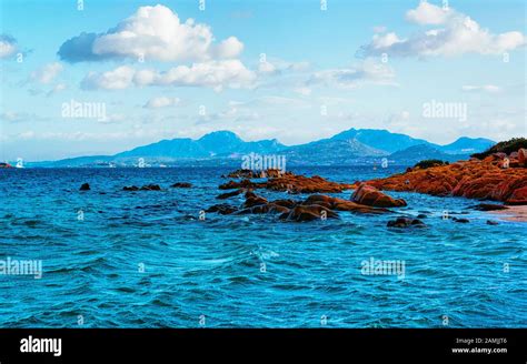 Rocky Capriccioli Beach Costa Smeralda Sardinia Italy Reflex Stock