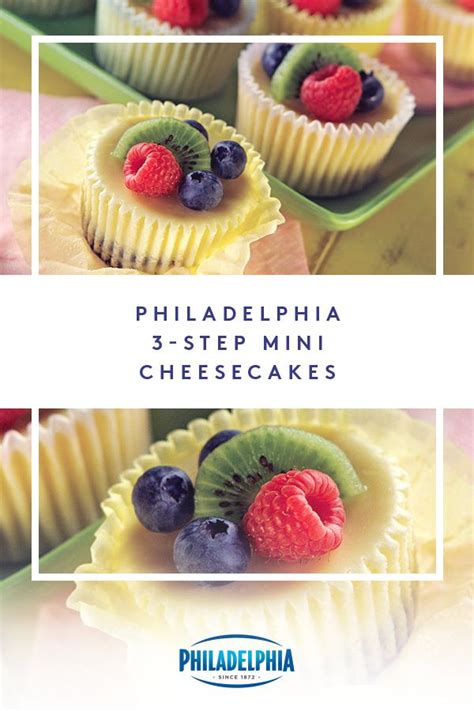 Delicious New Recipes Every Day Kraft Heinz Kraft Heinz Mini Cheesecakes Dessert Recipes