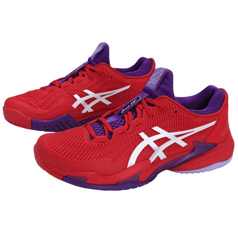 T Nis Asics Court Ff All Court Novak Vermelho E Roxo