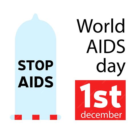 Premium Vector Condom As Lifebuoy Stop Aids World Aids Day 1st