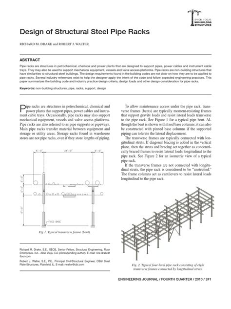 Design of Structural Steel Pipe Racks.pdf | Beam (Structure) | Column