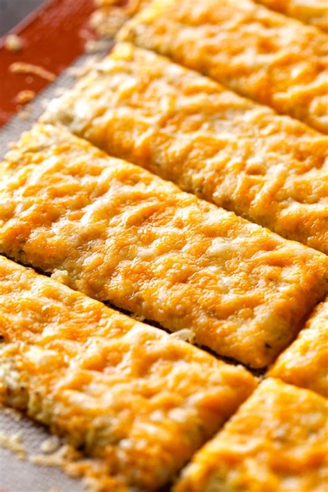 Cheesy Cauliflower Breadsticks recipe | Chefthisup