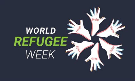 World Refugee Week Background Banner Card Poster Template Vector