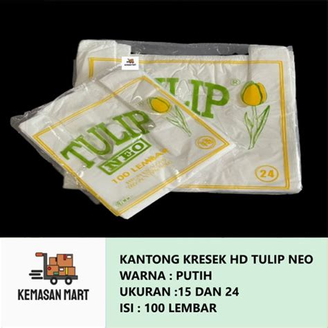 Jual Kantong Kresek Plastik Hd Tulip Neo Putih Ukuran 15 24 Isi 100 Lembar Neo Putih 15 Kab