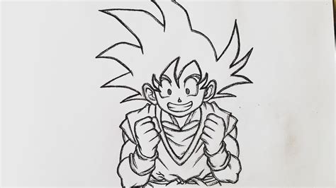 How To Draw Goku Step By Step Goku Drawing Easy Drawing For Kids