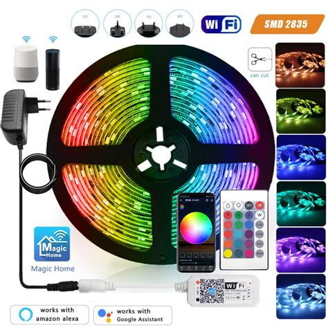 Imperme Vel Rgb Led Strip Para Crian As Ilumina O Exterior Faixa Branca