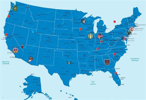 Wnba Teams Map With Logos Wnba Teams Location Fts Dls Kits 60 Off