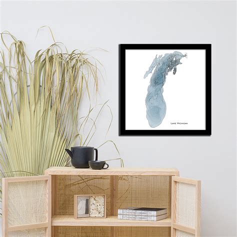 Lake Michigan Depth Chart Map Bathymetric Topographic Print, Great Lakes Gift - Etsy