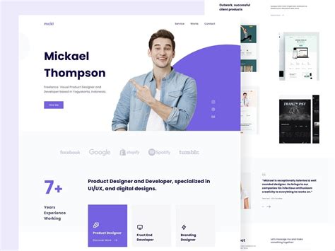 Michel Web Developer Personal Portfolio Ui Design Artofit