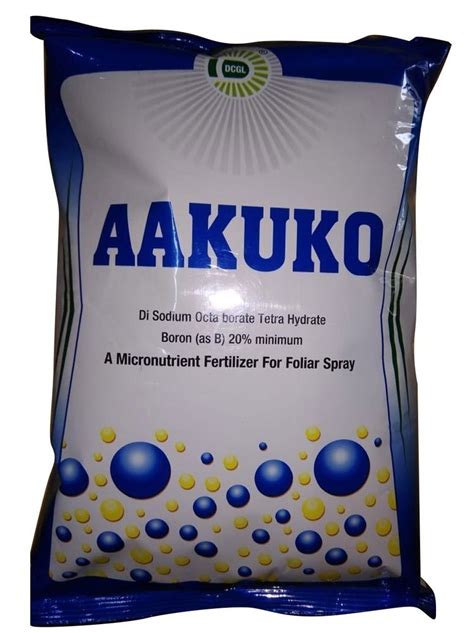 Powder Bio Tech Grade Aakuko Boron Micronutrient Fertilizer Target Crops Vegetables Packaging