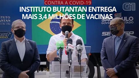 Vídeo VÍDEO Instituto Butantan entrega mais 3 4 milhões de vacinas ao