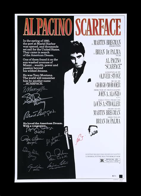 Scarface 1983 Autographed Poster 1980s