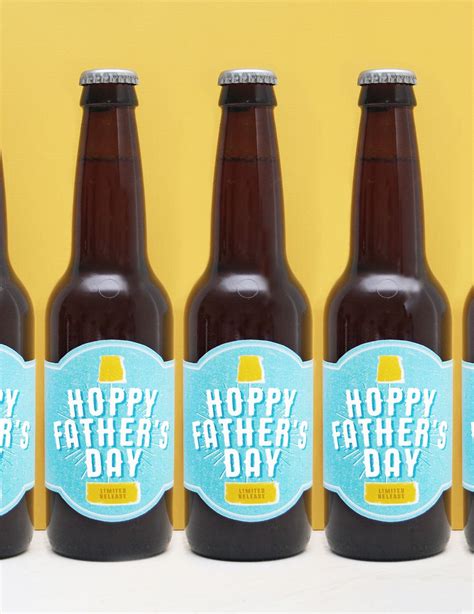 Free Printable Hoppy Father S Day Beer Label Beer Label Fathers Day