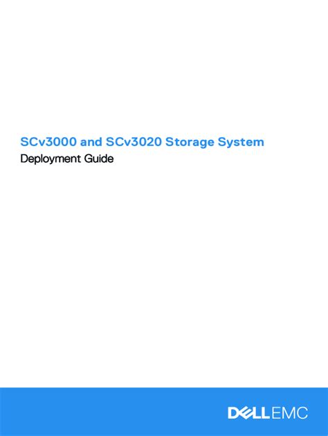 Fillable Online SCv3000 and SCv3020 Storage SystemDeployment Guide ...